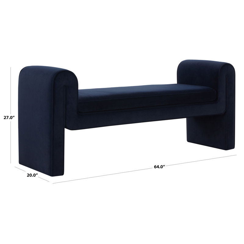 Banc en velours Deshai, Bleu minuit