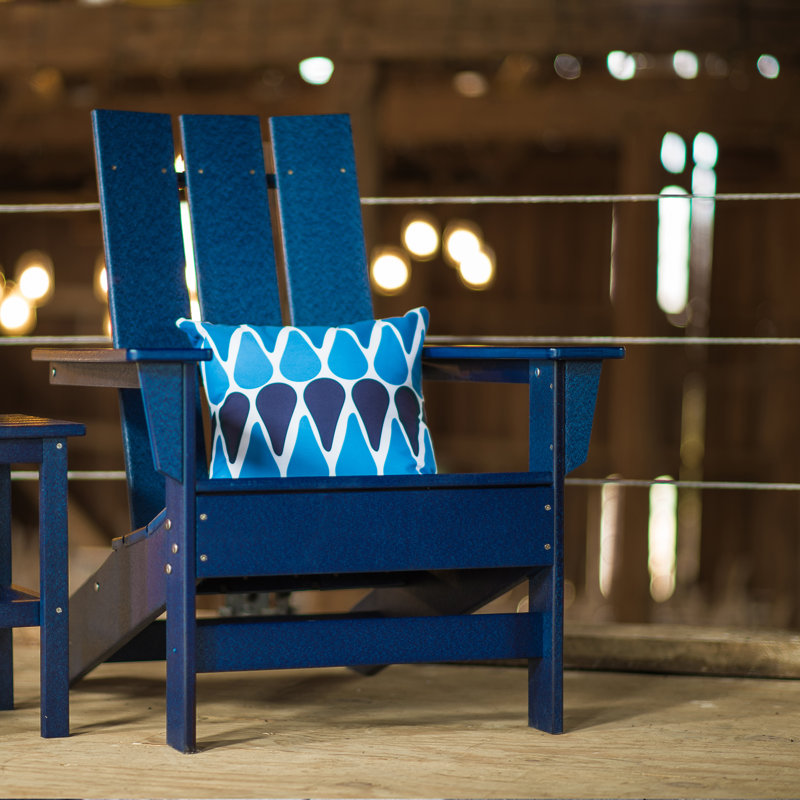 Chaise Adirondack en PEHD toutes saisons Ratcliff, Bleu marine