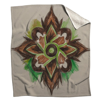 Couvertures d'art brun brun et mandala