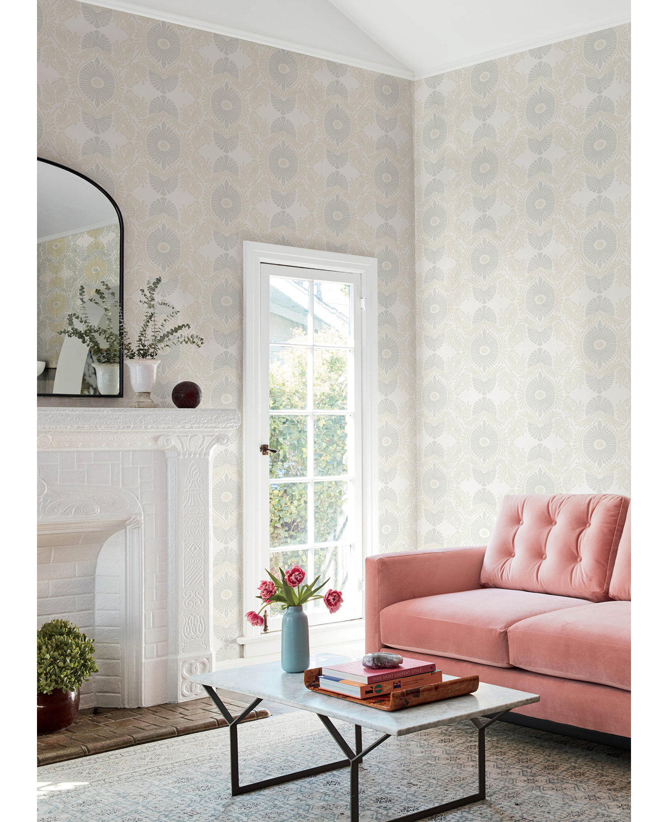 Giry Wallpaper, White/Off White