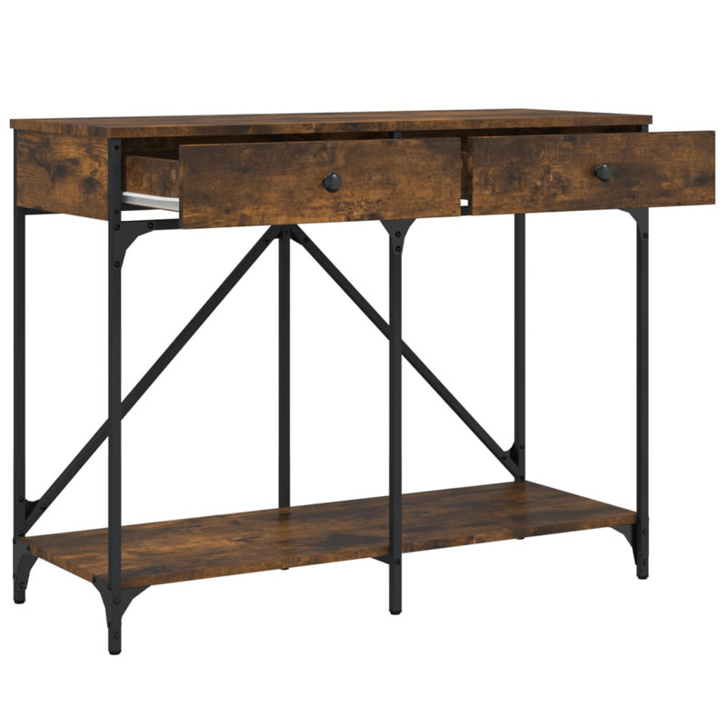 Ramesh 100cm Console Table, Smoked Oak