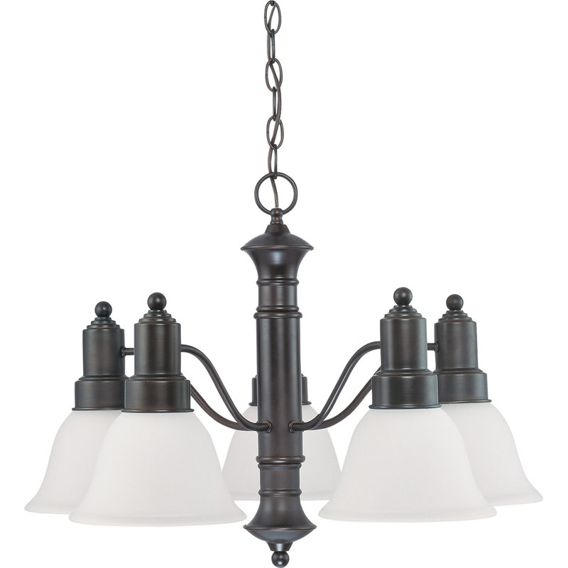 Bryana 5 - Light Dimmable Classic / Traditional Chandelier, Mahogany Bronze