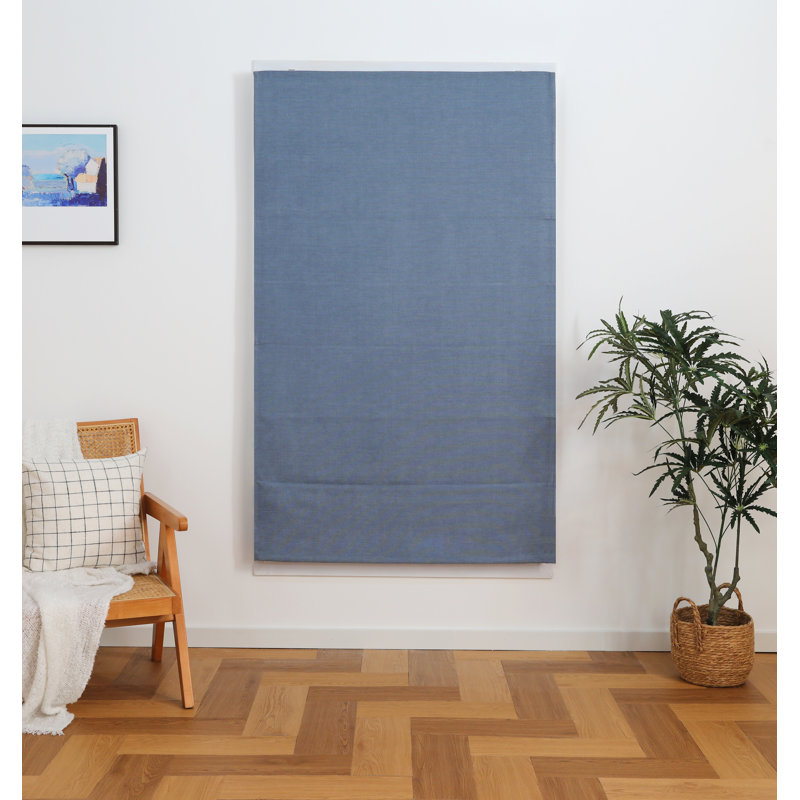 Store romain sans cordon en chenille occultant, L 23 po x L 64 po, Avoine