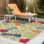 Tapis d'extérieur résistants à l'eau à motif floral tissés à plat pour patio, terrasse, porche ou entrée-578057280
