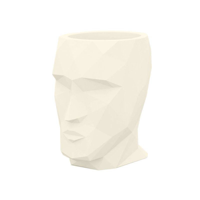 Adan Resin Statue Planter, 39.25" H x 37.75" W x 27.5" D, Ecru