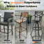 Tabouret de bar d'extérieur pivotant en aluminium 30 po avec coussin Sunbrella Cohdi-197301688
