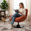 Upholstered Swivel Accent Chair-918650876