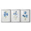 «Blue Blossom Botanical I», ensemble de 3 reproductions de cadres photo-566303042-566303043