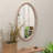 Aponi Oval Wood Frame Accent Mirror, Rustic Farmhouse Style Decorative Wall Mirror-2036655119
