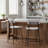 Badin Wood And Metal Modern Counter Stool
