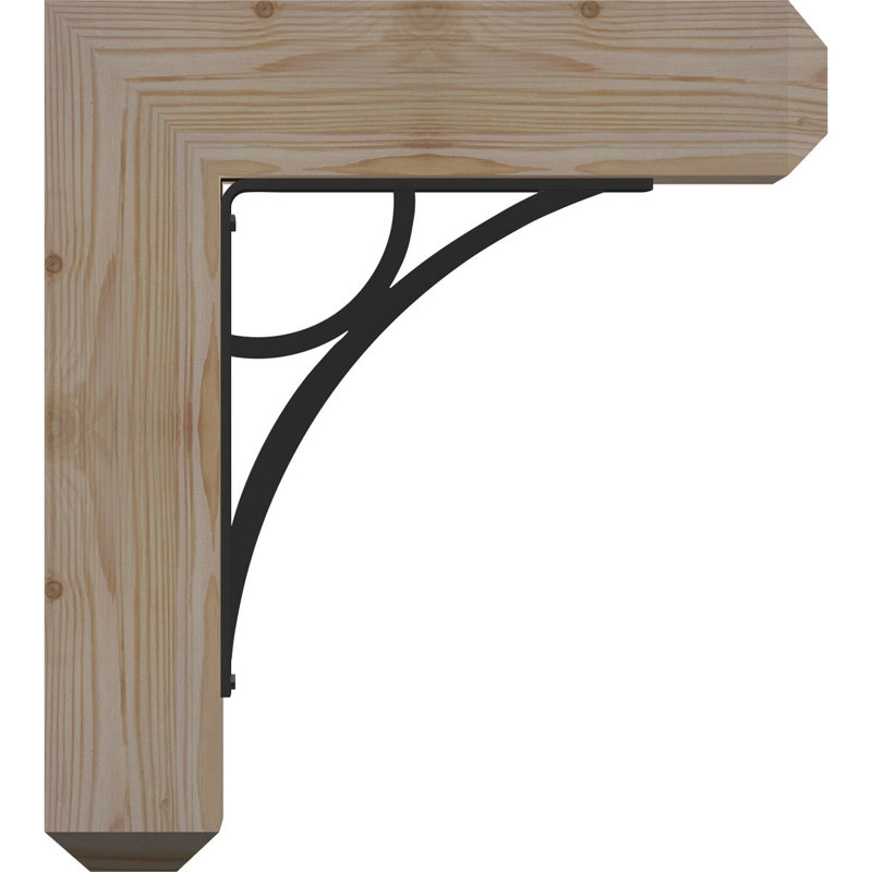 Support simple 4 "Galveston Ironcrest, H 14 po x P 11 1/2 po, Sapin Douglas de l 4 po x T 2 po (sciage brut)