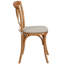 Chaise de bistro empilable à dossier croisé en bois avec coussin Aroust Series-1980228609-1880886582