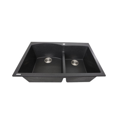 Plymouth 33'' L Double Basin Kitchen Sink