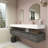 Alysa 84" Wall-Mounted Double Bathroom Vanity Set-71095563
