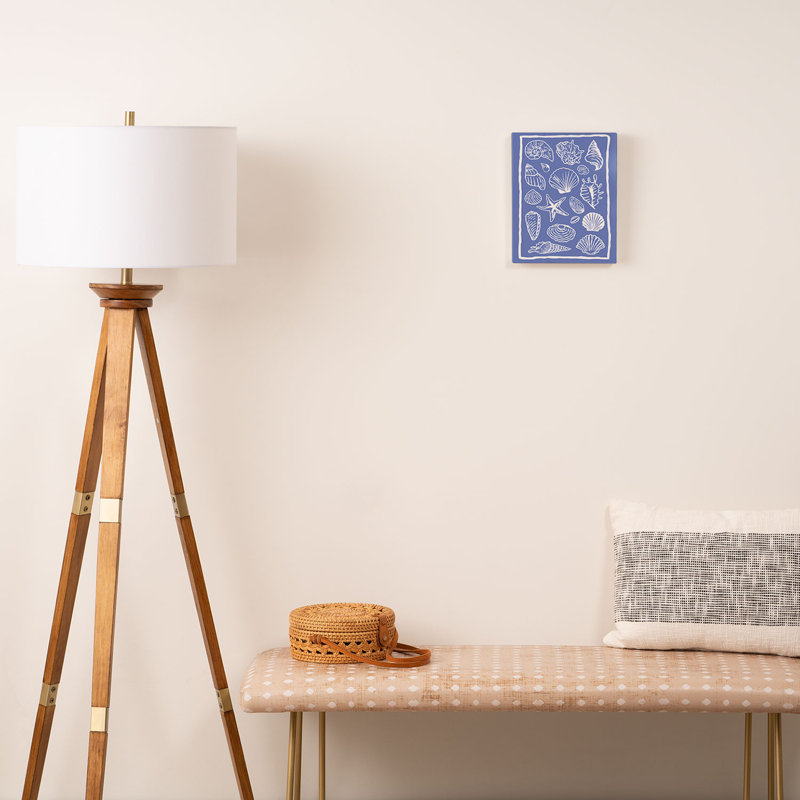 «April Lane Art», impression de coquillage bleu encadrée, H 10 po x l 8 po x P 1 po, Wrapped Canvas, Ne s’applique pas