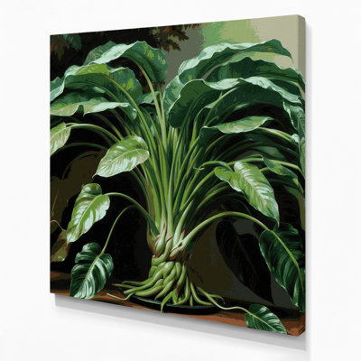 Botanical ZZ Plant Green Canvas Wall Art