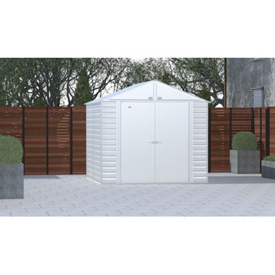 Select Steel Storage Shed Steel Storage Shed, 8X8, Flute Grey