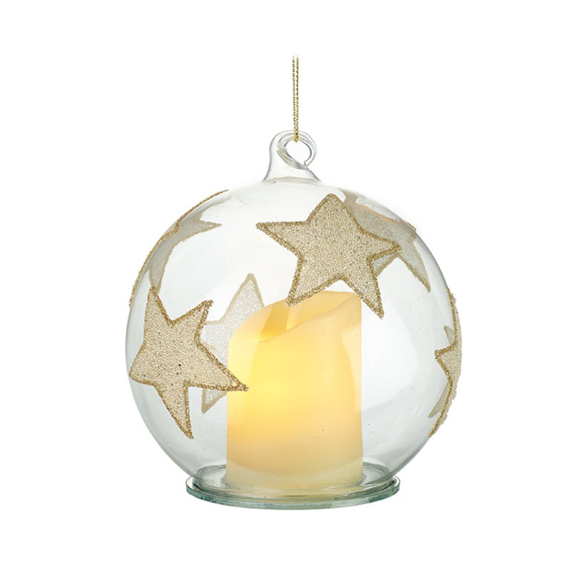 12cm Glass Lighted Bauble