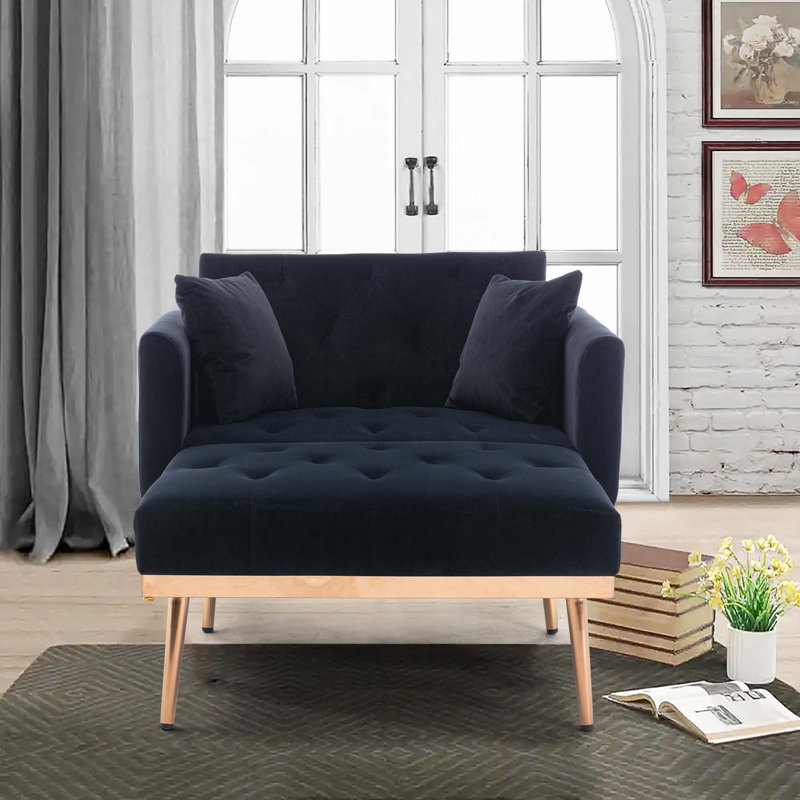 Chaise d'appoint, Velours noir