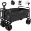 Chariot de chariot pliable robuste avec roues - Chariot de jardin pliable, capacité de charge de 260 lb pour l'extérieur, le camping et le magasinage-108538887