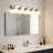 5-Light 32 in. Vanity Light with Clear Square Glass Shades-2052992837