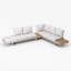 Modular Garden Sofa Set, L Shaped Garden Sofa & Coffee Table Patio Corner Group Set for Modern Garden-1078449976