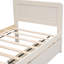 Lit simple moderne de couleur blanchie, avec tiroirs - ajoute des tiroirs fonctionnels blanchis au toucher, améliore l'organisation et le style de la chambre à coucher-372284065