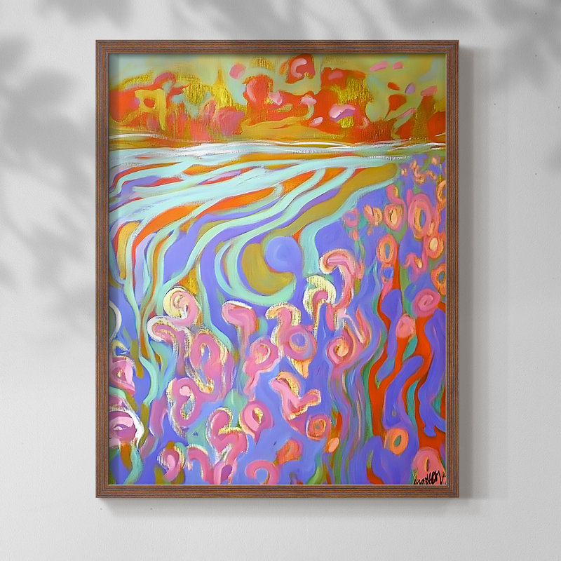 "ABSTRACT Series DCCVI" par J Paul, Noyer, H 11 po x l 9 po