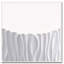 Table basse d'extérieur blanche moderne avec motif cannelé ondulé