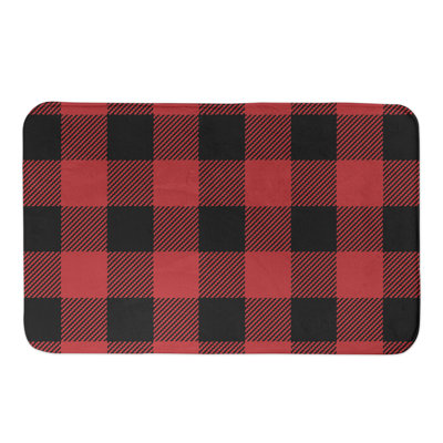 Buffalo Red Plaid Bath MatsDesign Door Mat Outdoor Doormat Non S 並行輸入品 chic gingham kitchen bathroom mats non slip durable machine - Temu