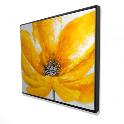 Big Yellow Flower Print On Canvas