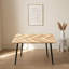 Table de salle à manger en MDF rectangulaire avec pieds en acier pour la cuisine ou le salon, peut accueillir 4 à 6 personnes, largeur 47,24 pouces