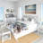 Vintage Beige Minimalism Floral Blossums Coastal Duvet Cover-94672460