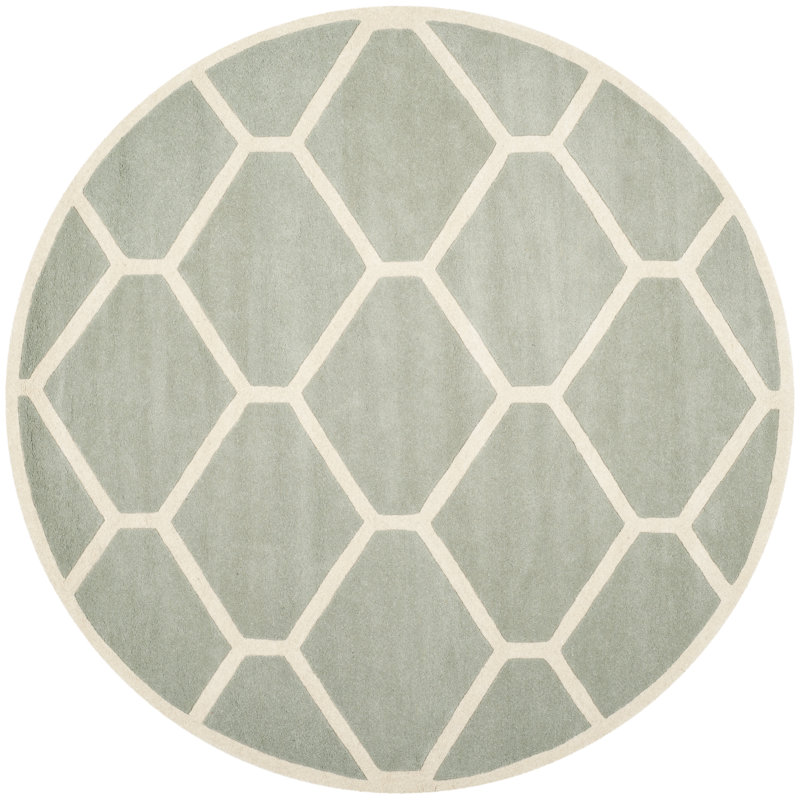 Chatham Hand Tufted Wool Geometric Rug, Round 7'