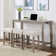 Teneile 59" Wide 3 - Preson Transitional Bar Table Set with Upholstered Tufted Stools and USB Ports