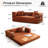 78.8-Inch Upholstered Double Sofa Bed, Modular Sofa Bed, Includes 2 Throw Pillows, Foldable Sofa-172540475