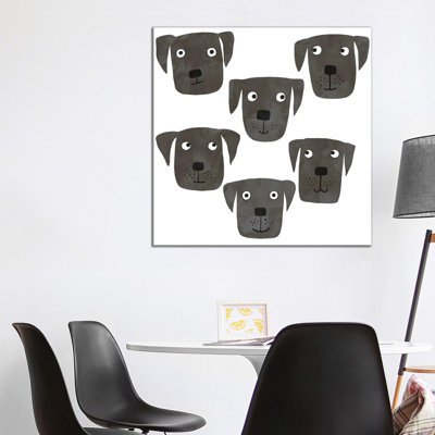 Black Labrador Retriever Dog By Nic Squirrell - Wrapped Canvas Painting by Nic Squirrell - Wrapped Canvas Painting