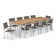 Travira Rectangular 10 - Person 103" Long Powder Coated Aluminum Patio Dining Set