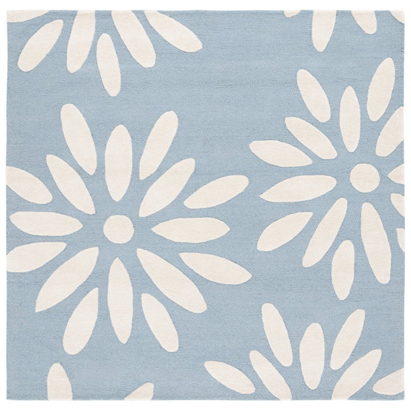 Arsaluis Kids Hand Tufted Wool Pile Rug, Square 6'