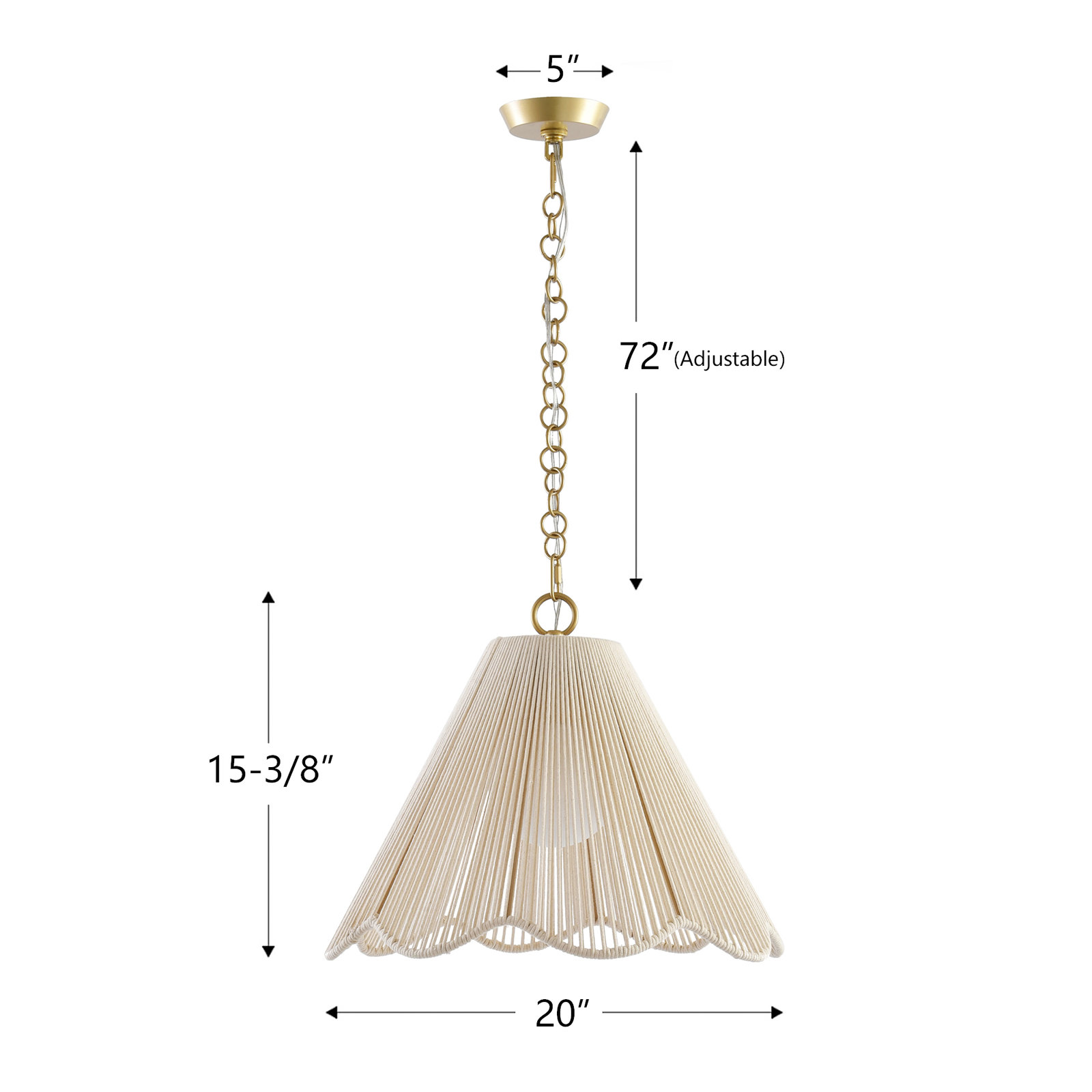 Dimmable Natural Woven Single Light Pendant