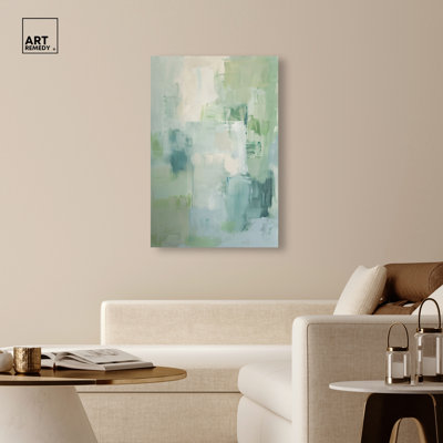 Mossy Patch II Canvas Print Green Abstract Art by Art Remedy, Gallery Wrapped, 30 x 45