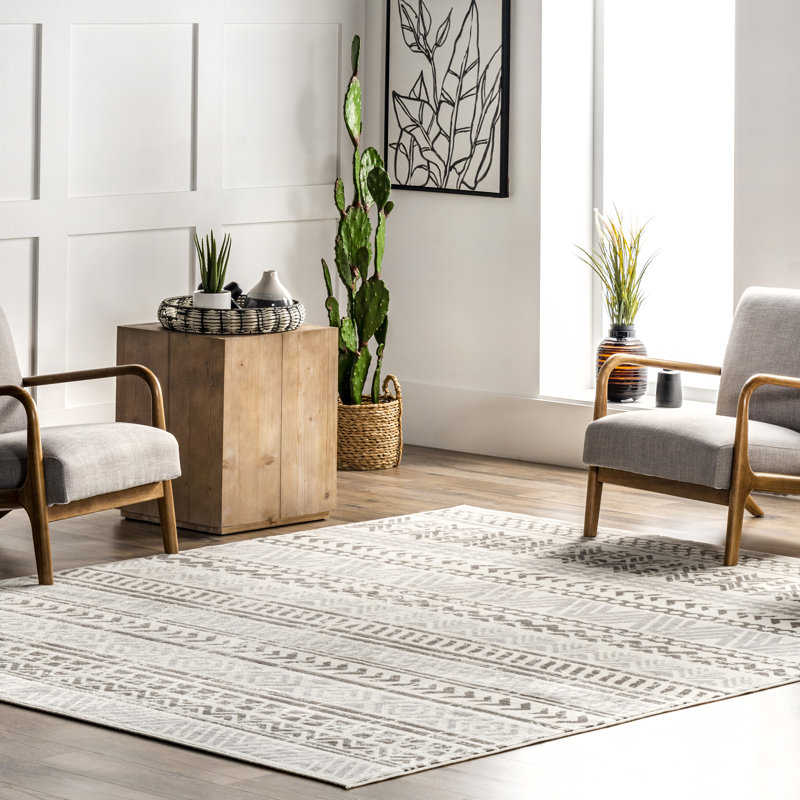 Tapis gris clair Hayley, Rectangle de 5 pi x 8 pi