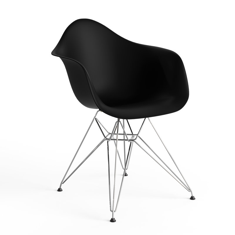 Schuyler Arm Chair Set of 2, Black Matte