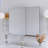 Rectangular Aluminum Medicine Cabinet With Mirror-347378286