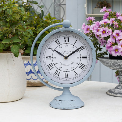Beach Mantel & Tabletop Clock Modern & Contemporary Roman Numeral Metal Quartz Movement / Crystal Tabletop Clock in
