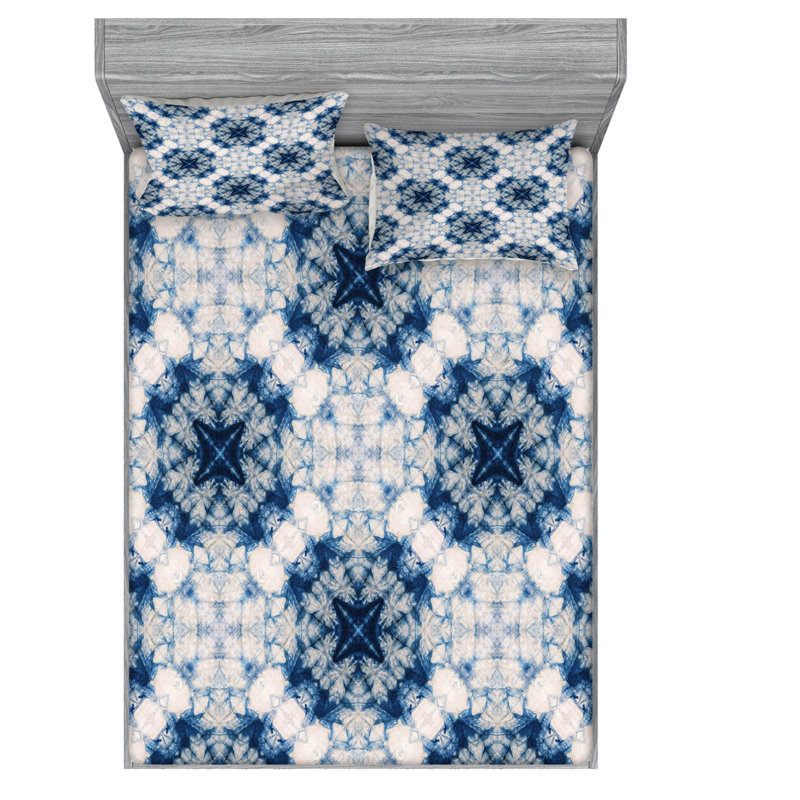 Microfiber Floral Sheet Set, Full Sheet Set with Fitted Sheet