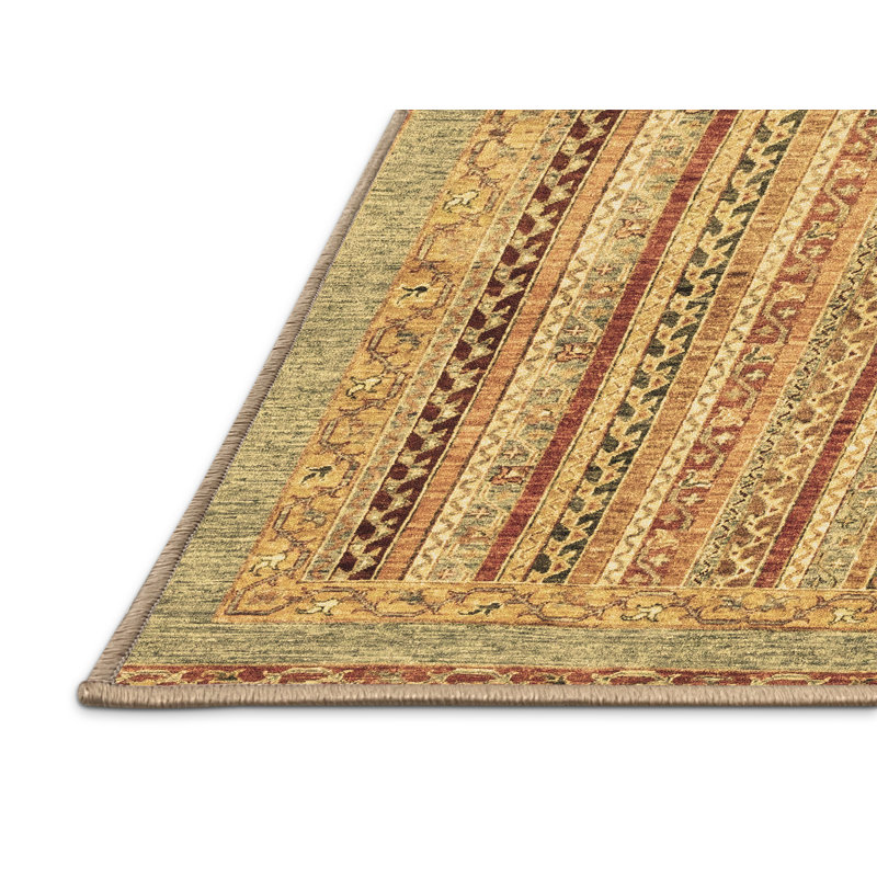 Kamylla Washable Ikat Indoor Rug, Rectangle 5' x 8'