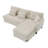 Modern L-Shaped Sofa With Reversible Chaise And 3 Pillows-1277257009