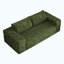 Canapé 78,8 po 3 pièces, tissu velours côtelé, sièges profonds, canapé causeuse confortable, sans assemblage, 1 pièce pour salon, chambre à coucher, salle de conférence, appartement, vert-1499936086