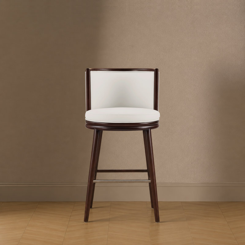 Tabouret de bar Evalyn, Blanc, Tabouret de bar (siège d'une hauteur de 29,3 po)
